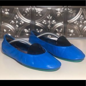 Sz 7 Bright Blue Shimmer Custom Tieks (glittery)